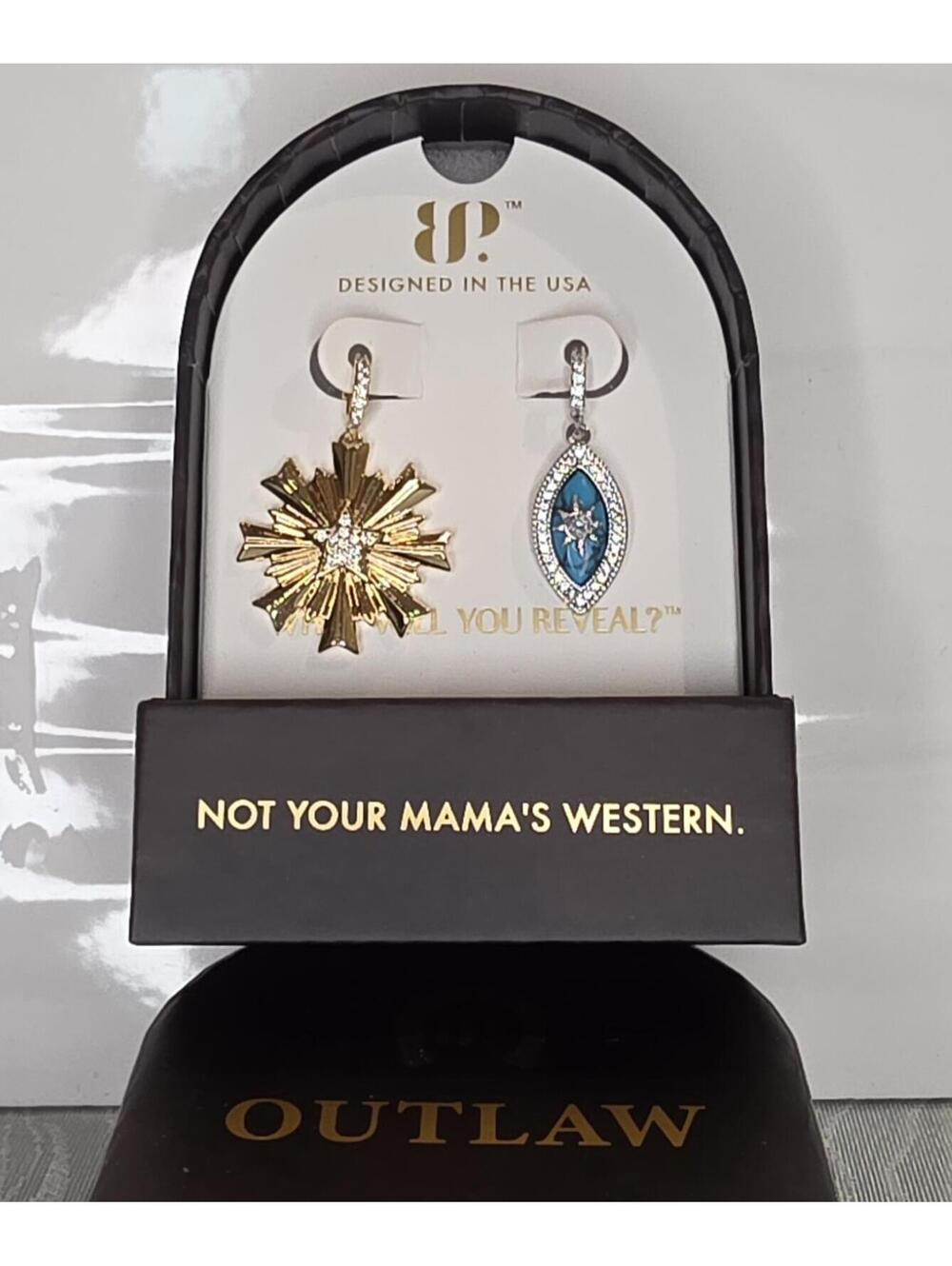 Outlaw Sweet With A Wild Side Turquoise & Gold Plated Earrings